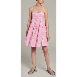 Devotion TWINS Pink and White Striped Mini Dress